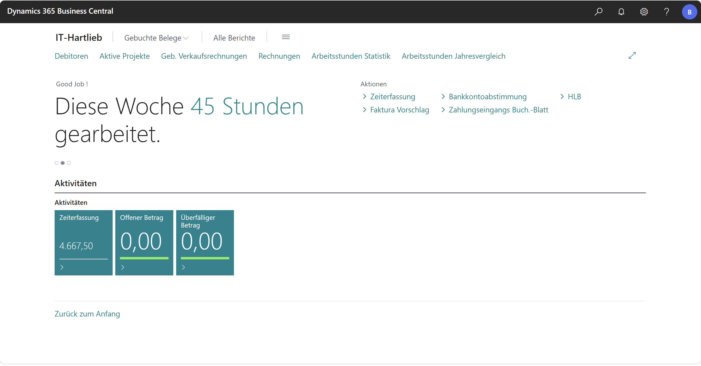 Business Central Dashboard
